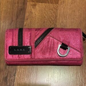 L.A.M.B. Pink Wallet with Black Accents